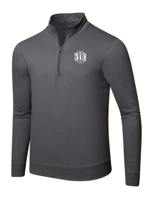 Charcoal 8.5 oz Ring Spun 1/4 Zip Pullover Sweatshirt w/Ole Logo
