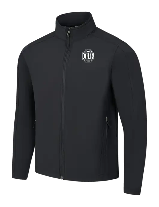 Black Core Soft Shell Jacket w/Ole Logo