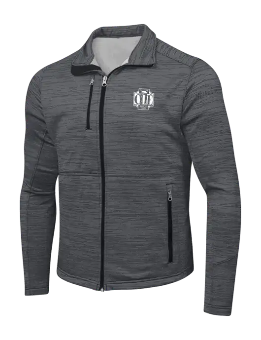 Dark Grey Digi Stripe Fleece Jacket w/Ole Logo