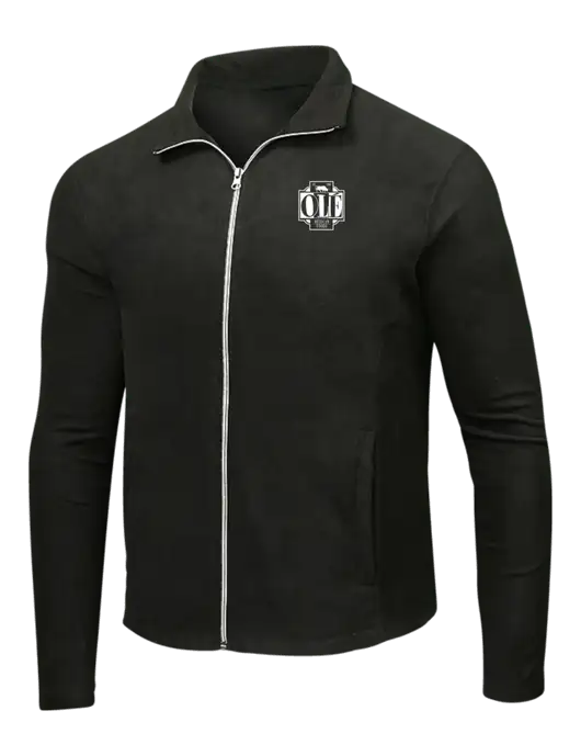 Black Microfleece Jacket w/Ole Logo