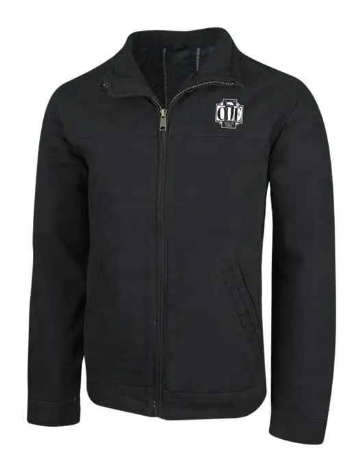 Cornerstone Black Washed Duck Cloth Flannel Lined Work Jacket w/Ole Logo