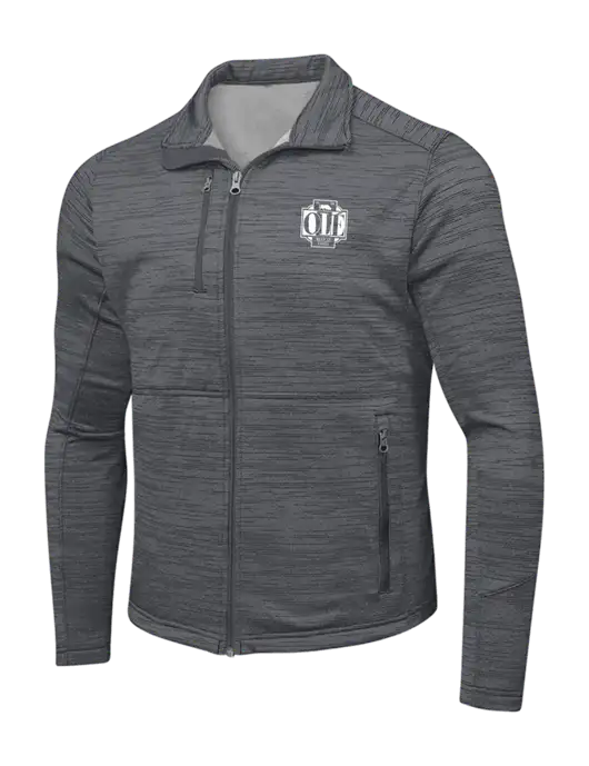 Medium Grey Digi Stripe Fleece Jacket w/Ole Logo
