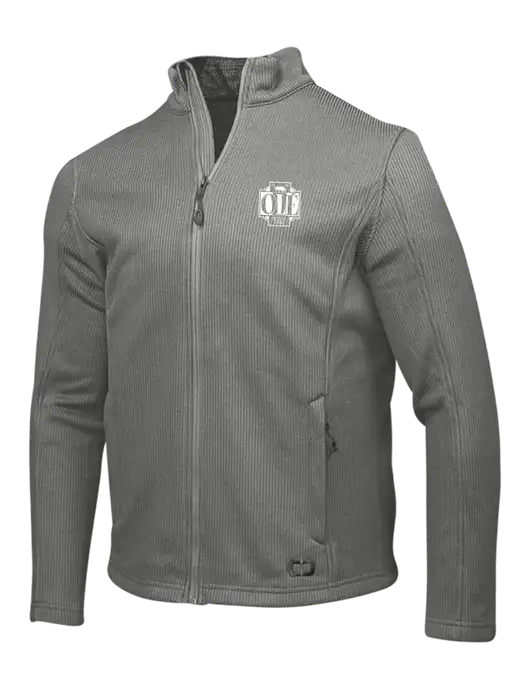 OGIO Medium Grey Grit Fleece Jacket w/Ole Logo