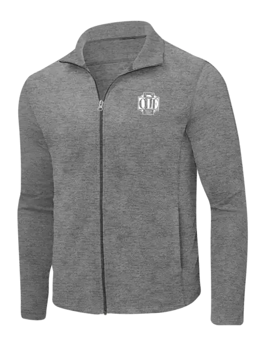 Medium Grey Heather Microfleece Full-Zip Jacket w/Ole Logo