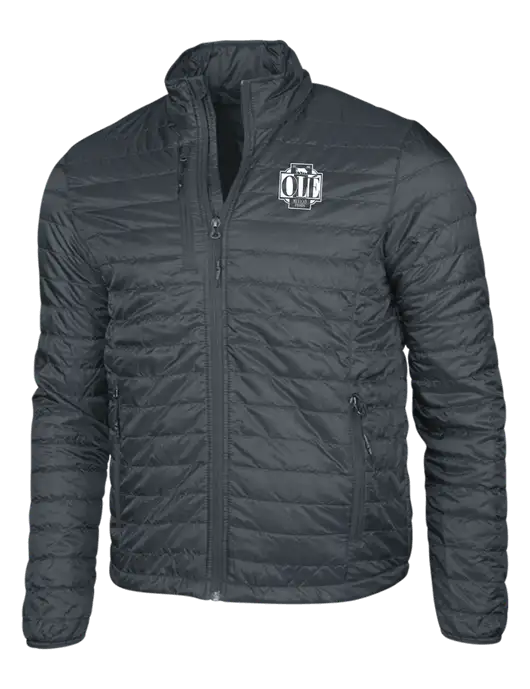 Dark Grey Puffy Packable Jacket w/Ole Logo