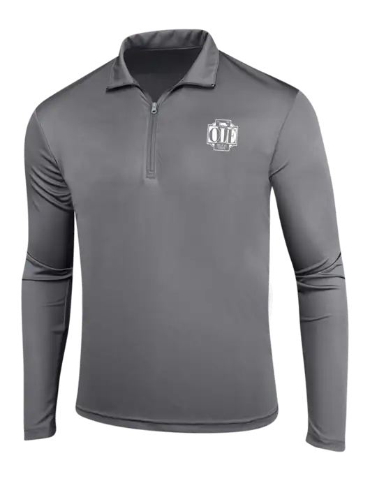 Medium Grey PosiCharge Competitor 1/4 Zip Pullover w/Ole Logo