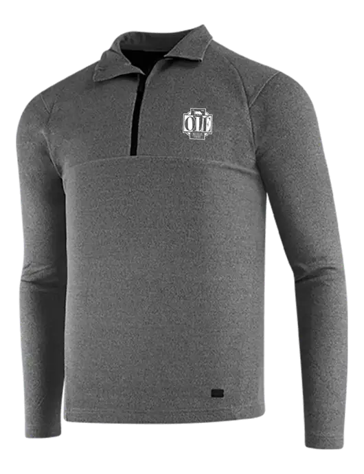 OGIO Dark Grey Heather Transition 1/4 Zip Pullover w/Ole Logo