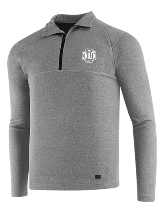 OGIO Petrol Grey Heather Transition 1/4 Zip Pullover w/Ole Logo