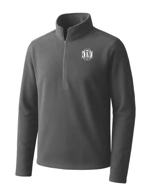 Medium Grey Microfleece 1/2 Zip Pullover w/Ole Logo