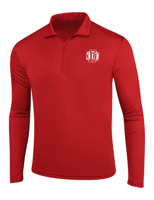 Red PosiCharge Competitor 1/4 Zip Pullover w/Ole Logo