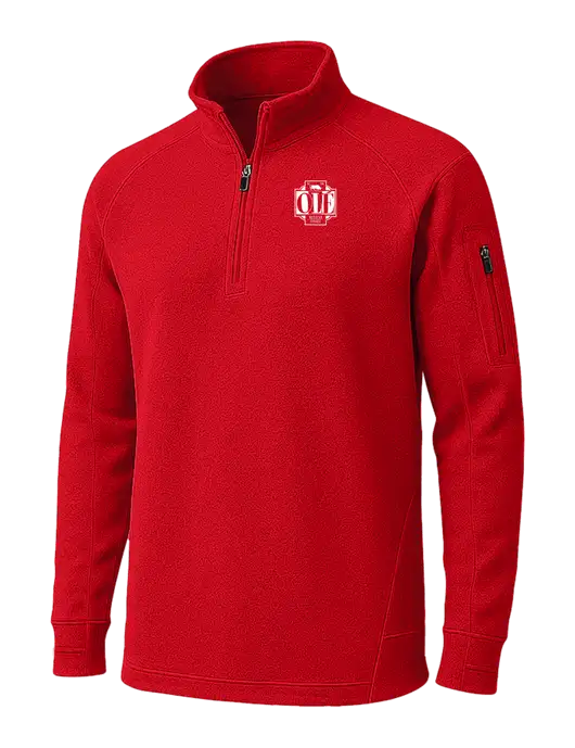 True Red Tech Fleece 1/4 Zip Pullover w/Ole Logo