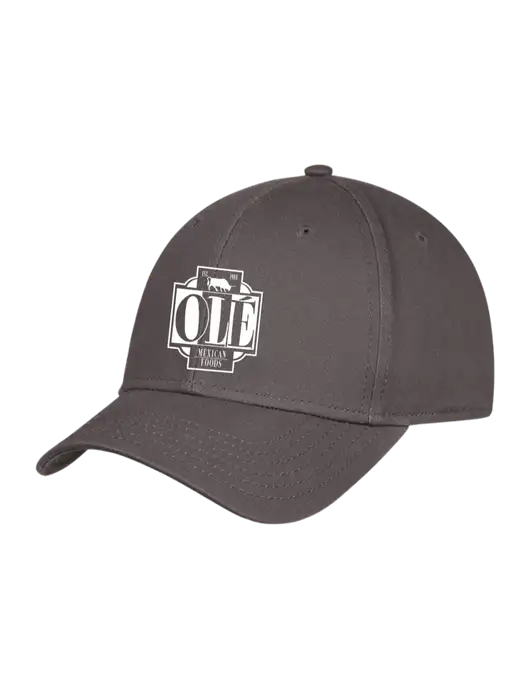 Charcoal Structured Cap Hook & Loop w/Ole Logo