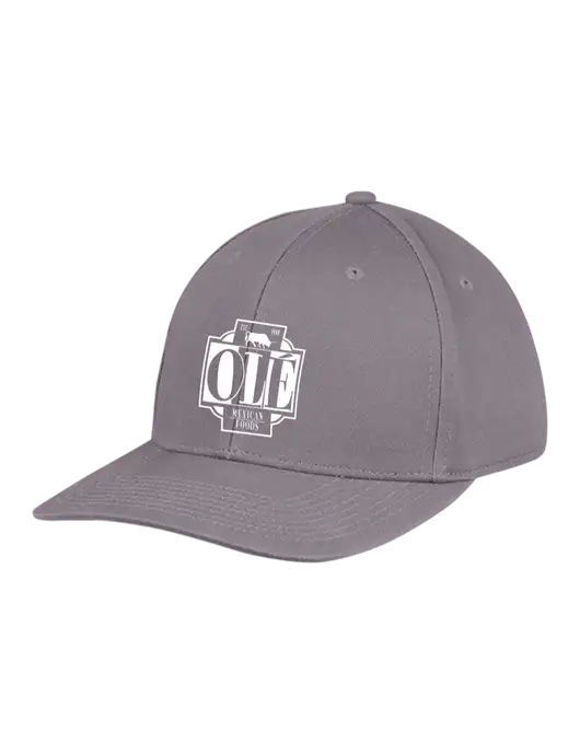 Premium Modern Structured Twill Charcoal Snapback Cap w/Ole Logo
