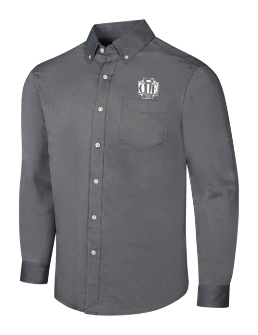 Dark Grey SuperPro Oxford Shirt w/Ole Logo
