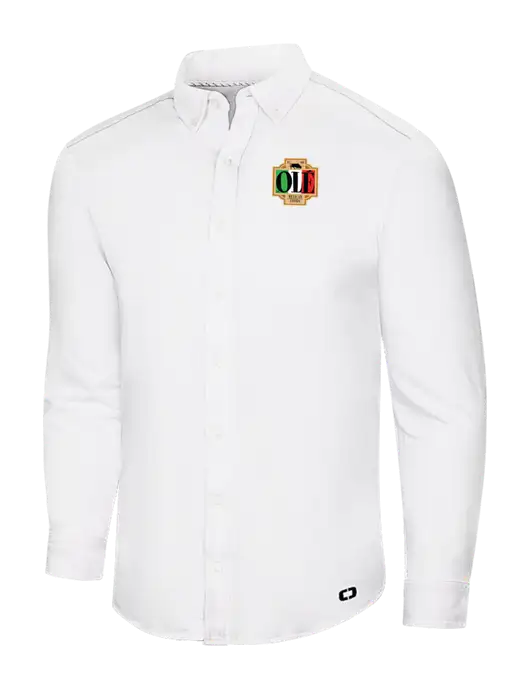OGIO Bright White Modern Code Stretch Button-Up Shirt w/Ole Logo