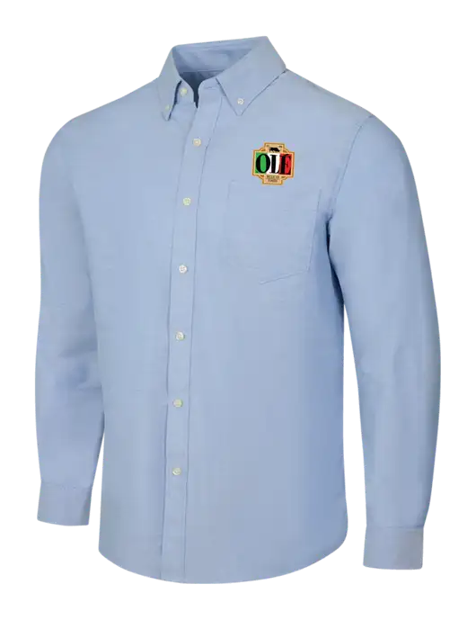 Light Blue SuperPro Oxford Shirt w/Ole Logo