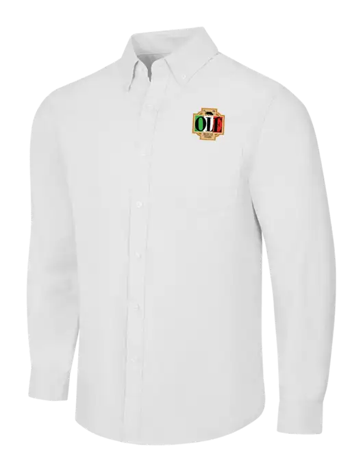 White SuperPro Oxford Shirt w/Ole Logo
