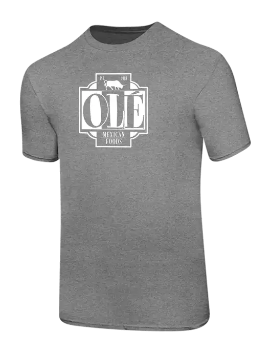 Ring Spun Light Heather Grey 4.5 oz T-Shirt w/Ole Logo