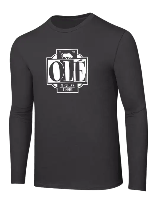 Ring Spun Charcoal 4.5 oz Long Sleeve T-Shirt w/Ole Logo