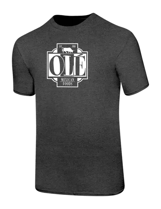 Ring Spun Dark Heather Grey 4.5 oz T-Shirt w/Ole Logo