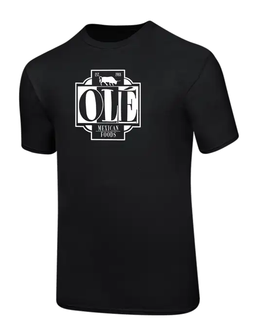 Ring Spun Jet Black 4.5 oz T-Shirt w/Ole Logo