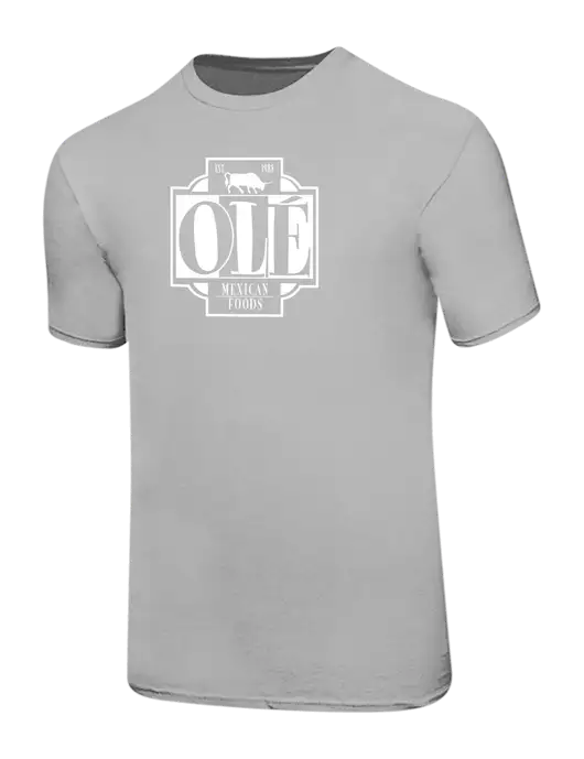 Ring Spun Silver 4.5 oz T-Shirt w/Ole Logo