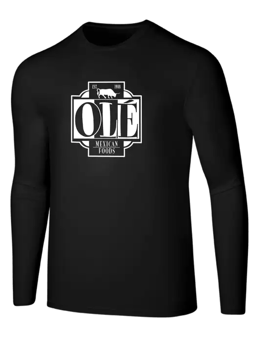 Seriously Soft Black Long Sleeve T-Shirt w/Ole Logo