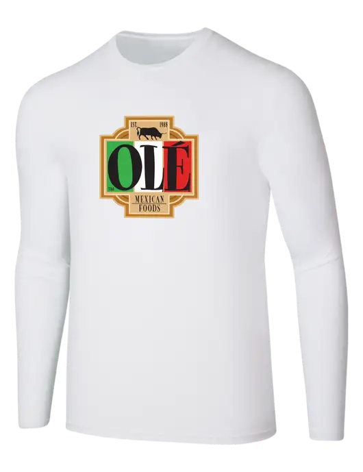 Seriously Soft White Long Sleeve T-Shirt w/Ole Logo