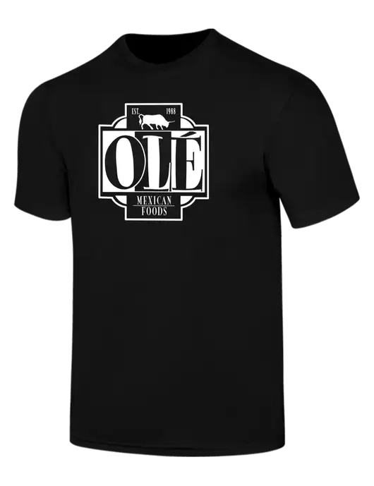 Simply Soft Black 4.5oz  Poly/Combed Ring Spun Cotton T-Shirt w/Ole Logo