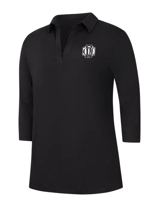 Womens Black Luxe Knit Tunic w/Ole Logo