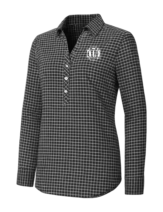 Womens Dark Grey/White City Stretch Shirt w/Ole Logo