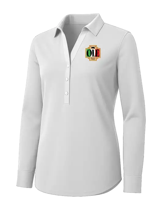 Womens White City Stretch Shirt w/Ole Logo