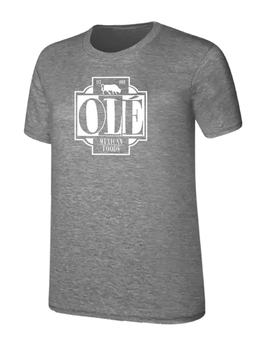 Womens Ring Spun Light Grey Heather 4.5 oz T-Shirt w/Ole Logo