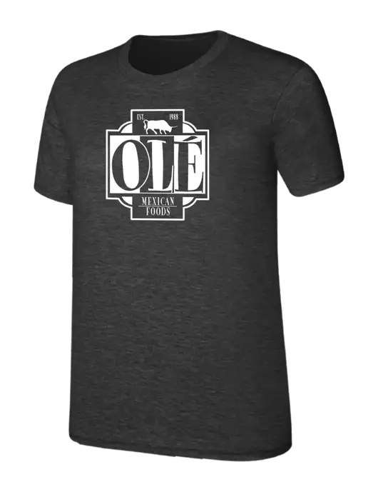 Womens Ring Spun Dark Heather Grey 4.5 oz T-Shirt w/Ole Logo