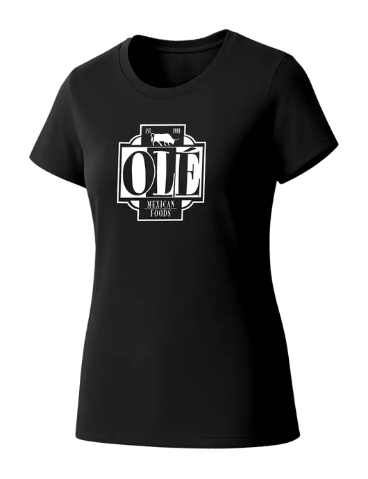 Womens Seriously Soft Black T-Shirt w/Ole Logo
