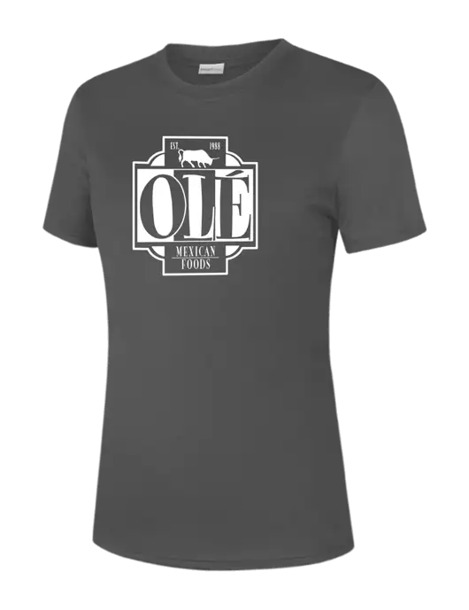  Womens Dark Grey PosiCharge Competitor Tee w/Ole Logo