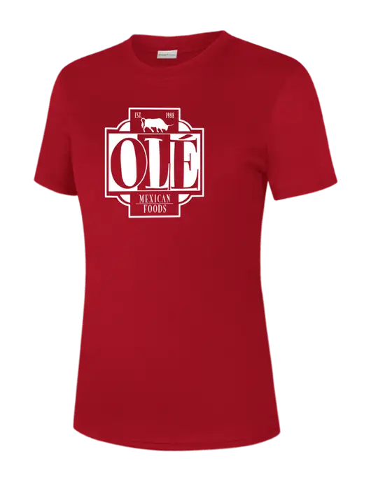  Womens Red PosiCharge Competitor Tee w/Ole Logo