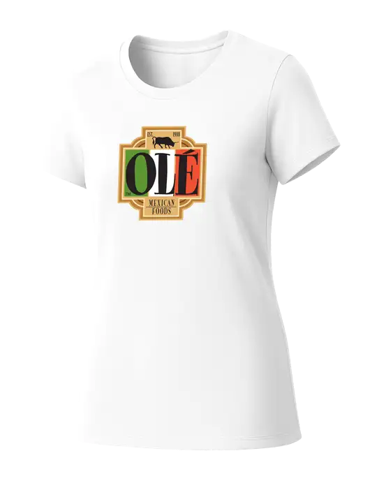 Womens Seriously Soft White T-Shirt w/Ole Logo