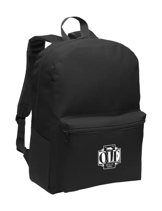 Casual Black Lightweight Laptop Backpack w/Ole Logo