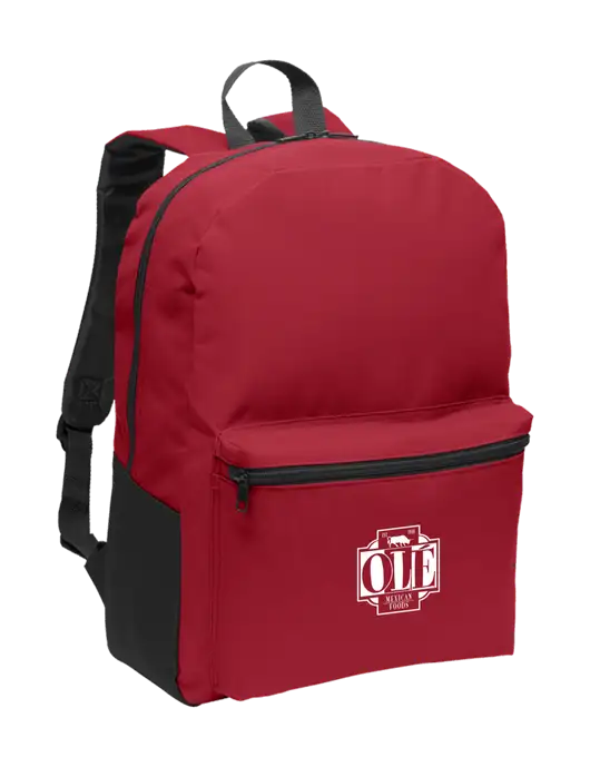 Casual Red Lightweight Laptop Backpack w/Ole Logo