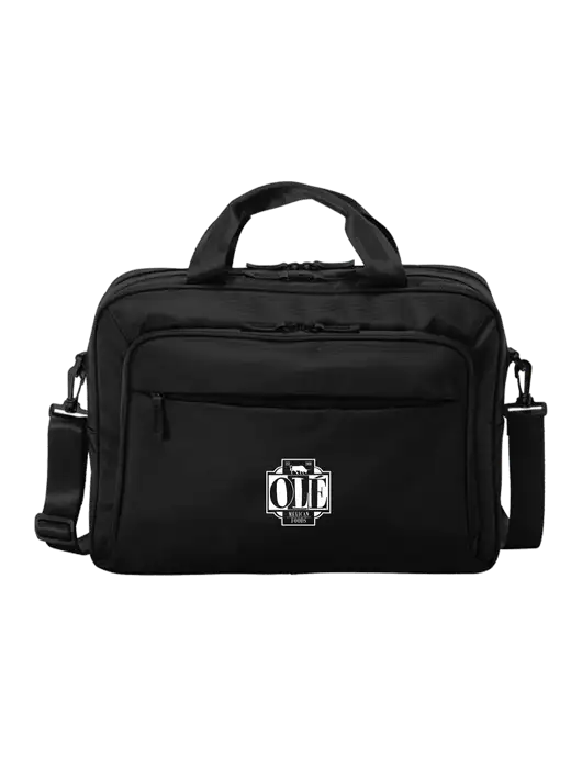 Travel Exec Black Laptop Briefcase w/Ole Logo