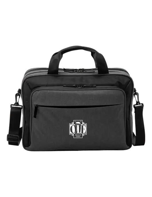 Travel Exec Graphite Heather/Black Laptop Briefcase w/Ole Logo