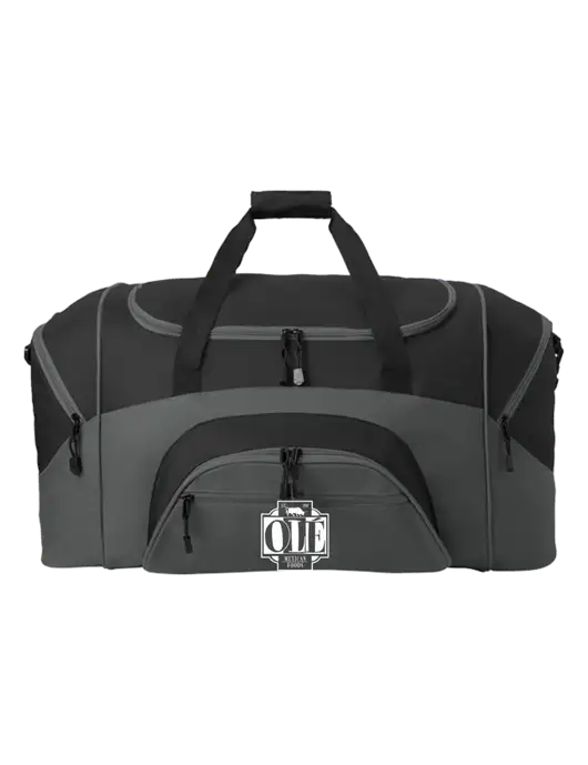 Standard Colorblock Black/Dark Grey Sport Duffel w/Ole Logo