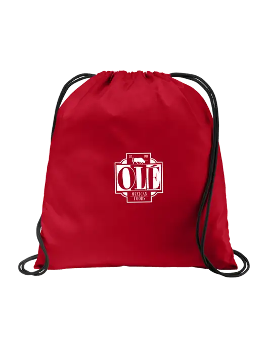 Drawstring True Red Cinch Pack w/Ole Logo
