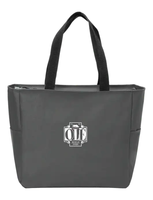 Everyday Charcoal Zip Tote Dark w/Ole Logo