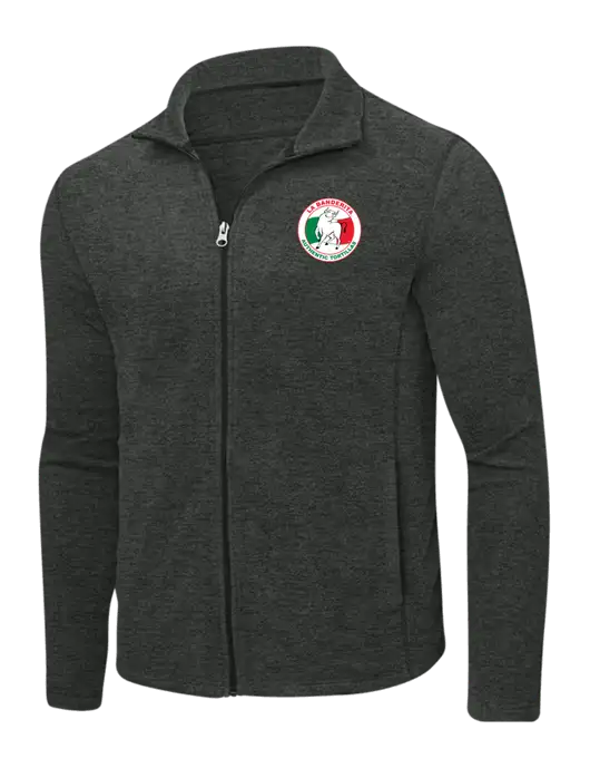 Charcoal Heather Microfleece Full-Zip Jacket w/La Banderita Logo