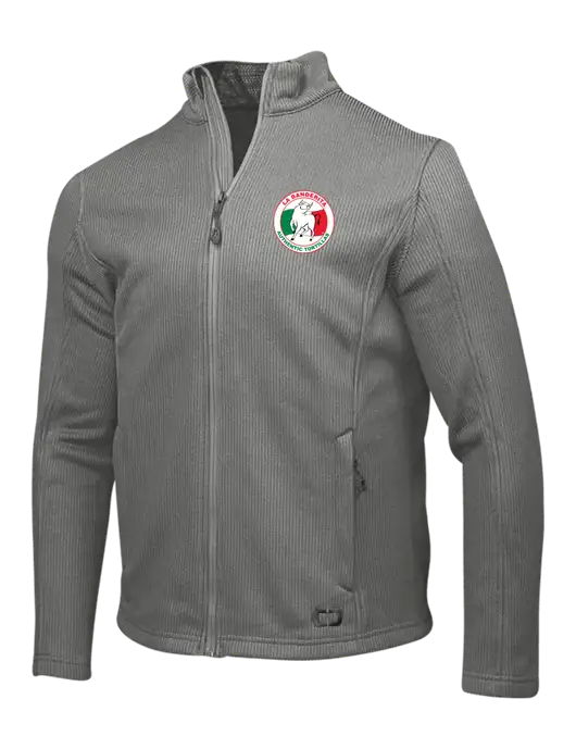 OGIO Medium Grey Grit Fleece Jacket w/La Banderita Logo