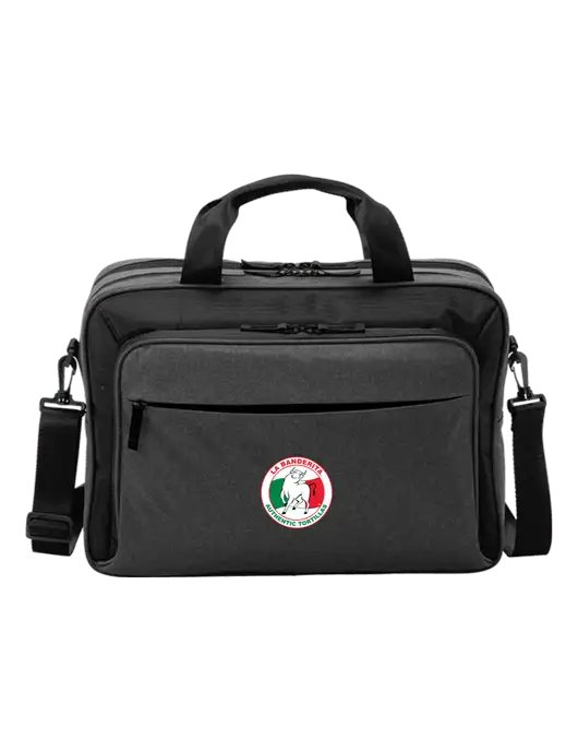 Travel Exec Graphite Heather/Black Laptop Briefcase w/La Banderita Logo