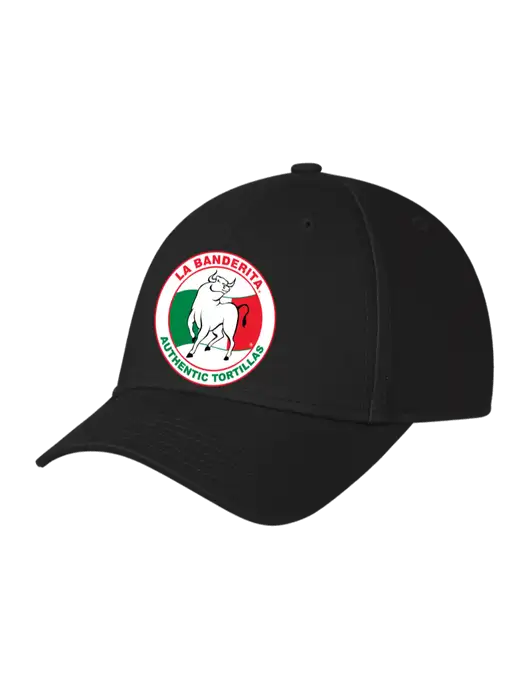 Black Structured Cap Hook & Loop w/La Banderita Logo