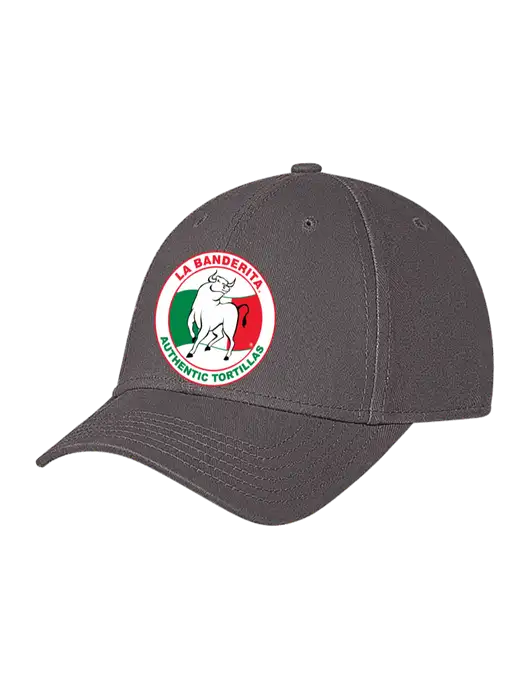 Medium Dark Grey Structured Soft Snap Closure Hook & Loop Cap w/La Banderita Logo